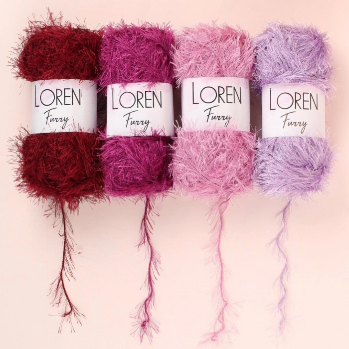 Loren Furry Kırmızı El Örgü İpi - RF025 - 34053