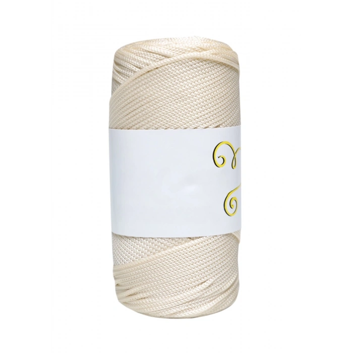 Makrome İpi 3mm  Polyester Ekru