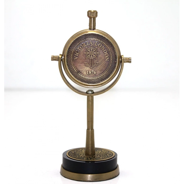 Masa Üstü Pirinç Saat Model 4