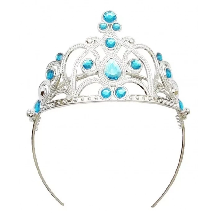 Mavi Taşlı Elsa Prenses Çocuk Tacı 16x14 cm