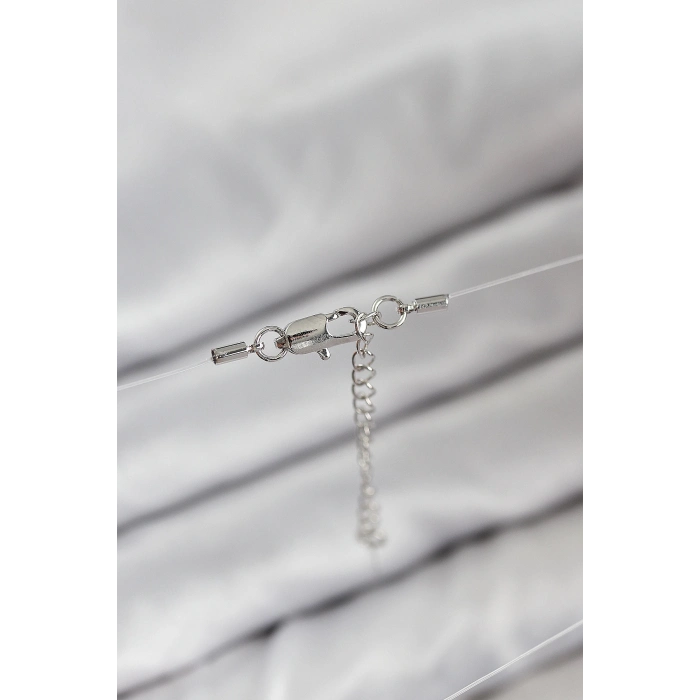 Misineli Topcuk Model Gümüş Renk Hayalet Kolye