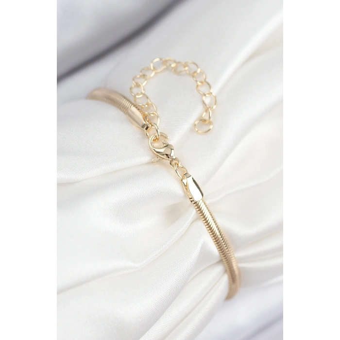 Pirinç Zirkon Taşlı Yıldız Model Gold Renk Kadın Bileklik