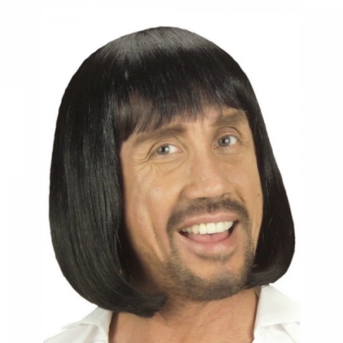 Ortaçağ Peruğu Kısa Siyah