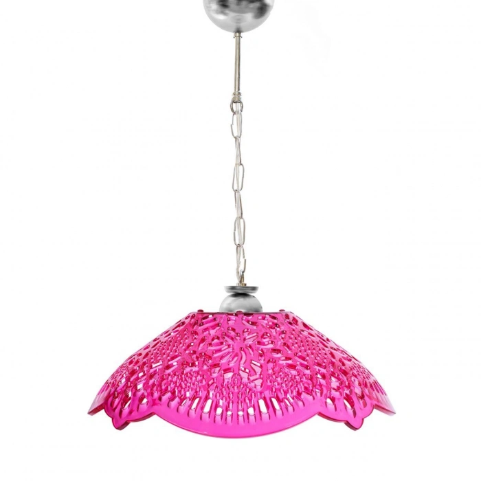 Pembe Akrilik Avize Modern Dekoratif Aydınlatma 35x35x12 cm