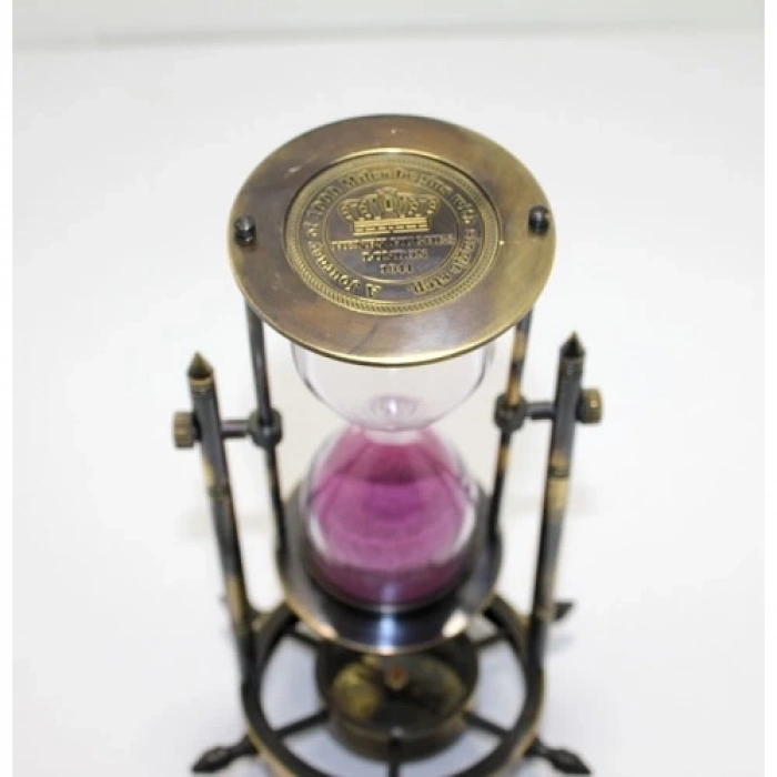 Pirinç Pusulalı Kum Saati Model 3