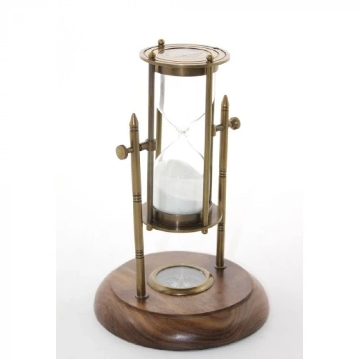 Pirinç Pusulalı Kum Saati Model 6