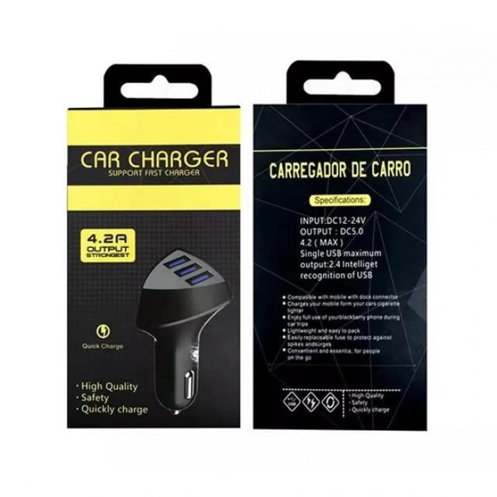 Powermaster 4.2 Amper 3xusb Çakmaklık Hızlı Araç Şarj Cihazı Pm-2417