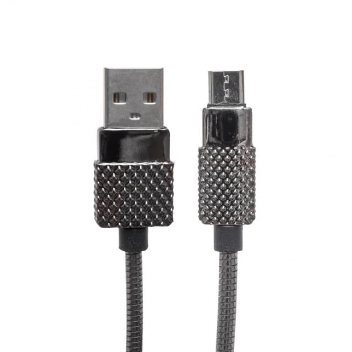 Powermaster Metal Yaylı 3 Amper Micro Usb Şarj Ve Data Kablosu