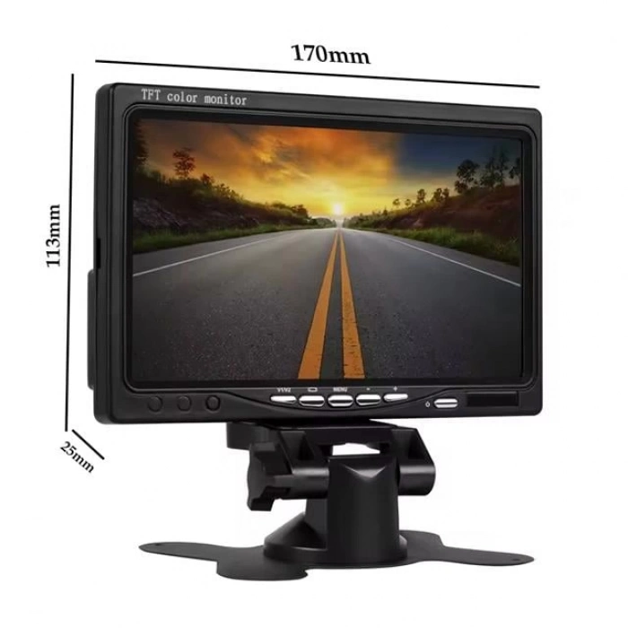 Powermaster Pm-15487 7 Tft Lcd Dijital Monitör 2 Kanal Geri Görüş Kamerası Tetiklemeli 800x480p