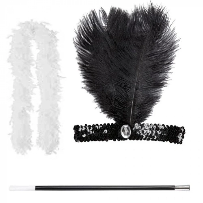 Retro Charliston Aksesuar Seti – Gatsby Kostüm Seti