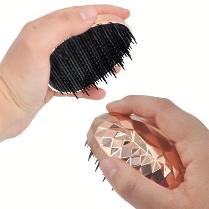 Rose Gold Saç Düzleştirici Tarak Geniş AralıklıHer Saç Tipine Uygun Fırçalı Saç Düzleştiric