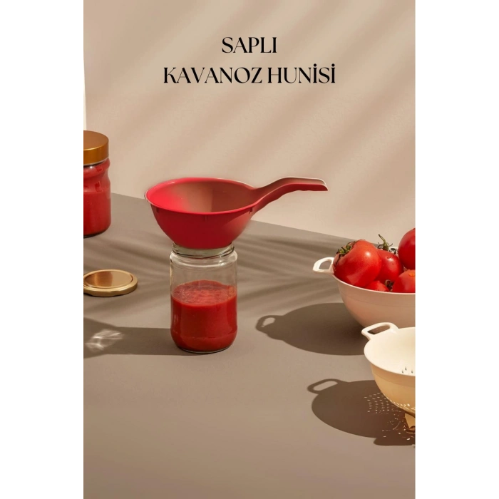Saplı Kavanoz Hunisi Kırmızı-DNY0033
