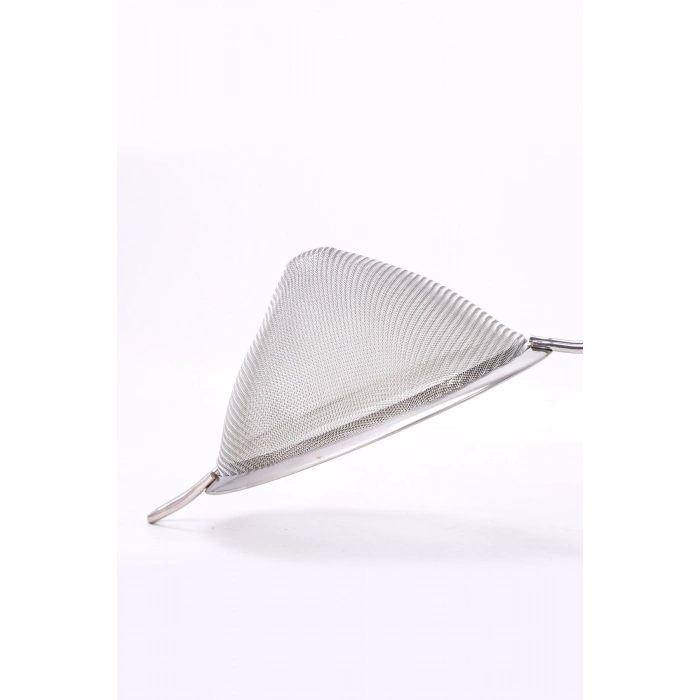 Saplı Tel Süzgeç 10 cm Paslanmaz Çelik Konik Mutfak Süzgeci