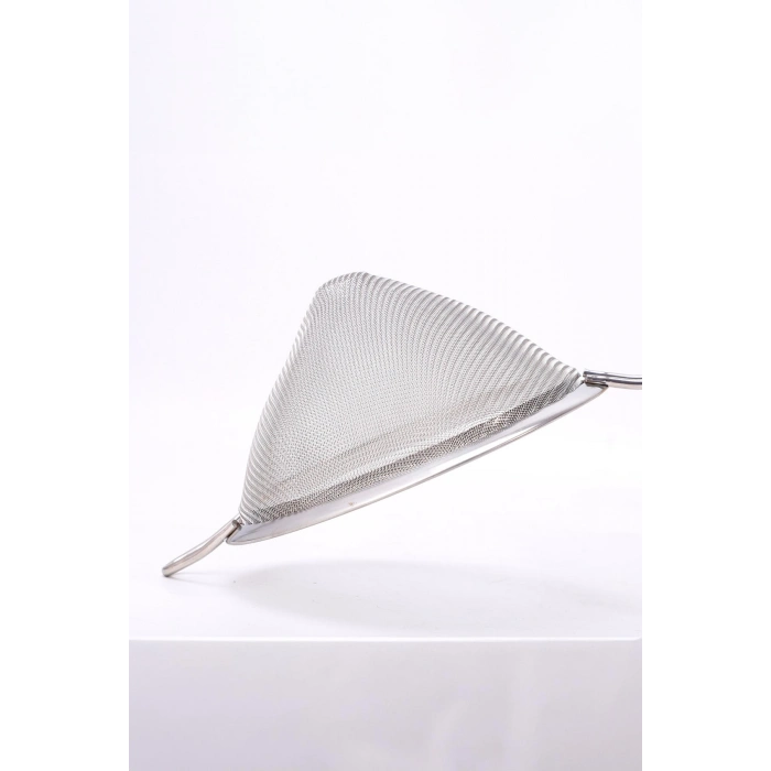 Saplı Tel Süzgeç 12 cm Paslanmaz Çelik Konik Mutfak Süzgeci