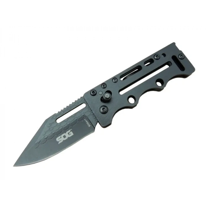 Sog Ac77bk Siyah Yaprak Kamp Çakı 15 Cm - Metal Sap, Kılıflı