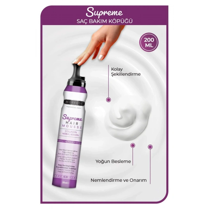 Supreme Saç Köpük 200 ML - Nemlendirme - mrfs