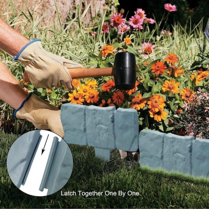 Taş Görünümlü Bahçe Çiti