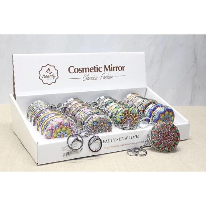 Taşlı El Aynası Anahtarlık Alk3771