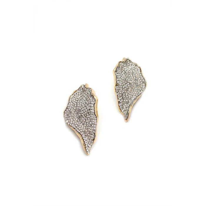 Taşlı Küpe - Beyaz