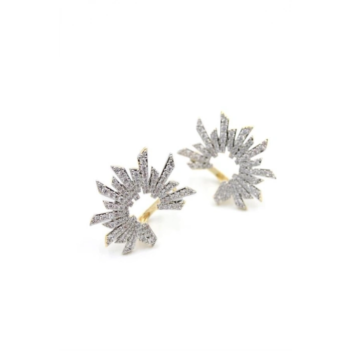 Taşlı Vip Küpe - Altın