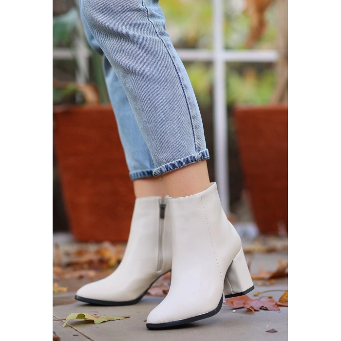 TAVSİYE EDİLEN GÜVENLİ SATICI Biya Bej Cilt Topuklu Bot