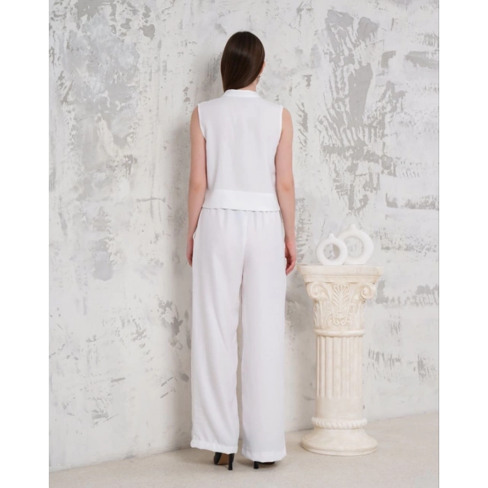 TAVSİYE EDİLEN GÜVENLİ SATICI Broşlu yelek pantolon takım beyaz s255821