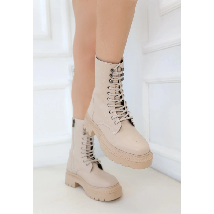 TAVSİYE EDİLEN GÜVENLİ SATICI Caxa Nude Cilt Bağcıklı Bot