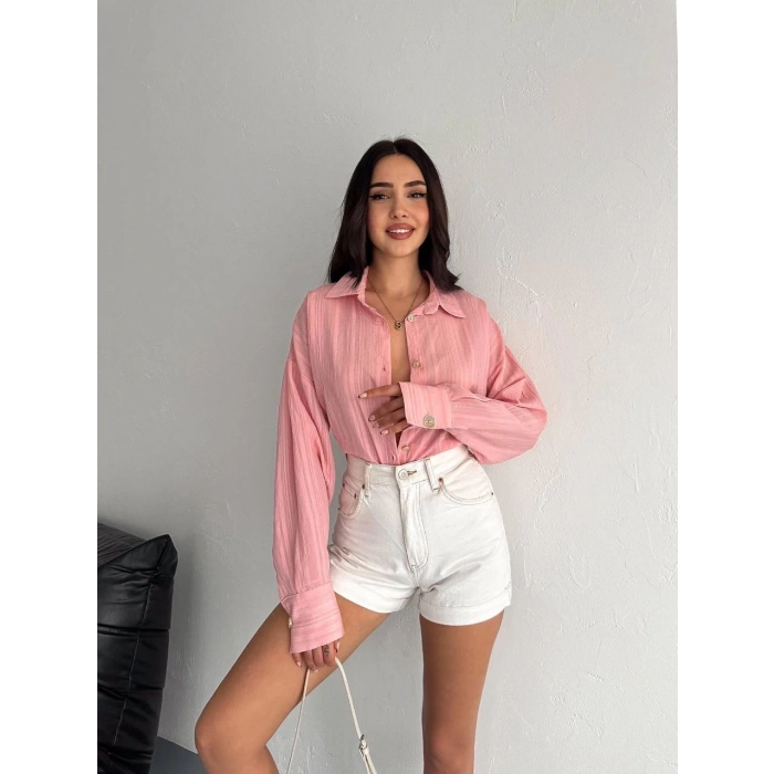 TAVSİYE EDİLEN GÜVENLİ SATICI Çizgili oversize gömlek