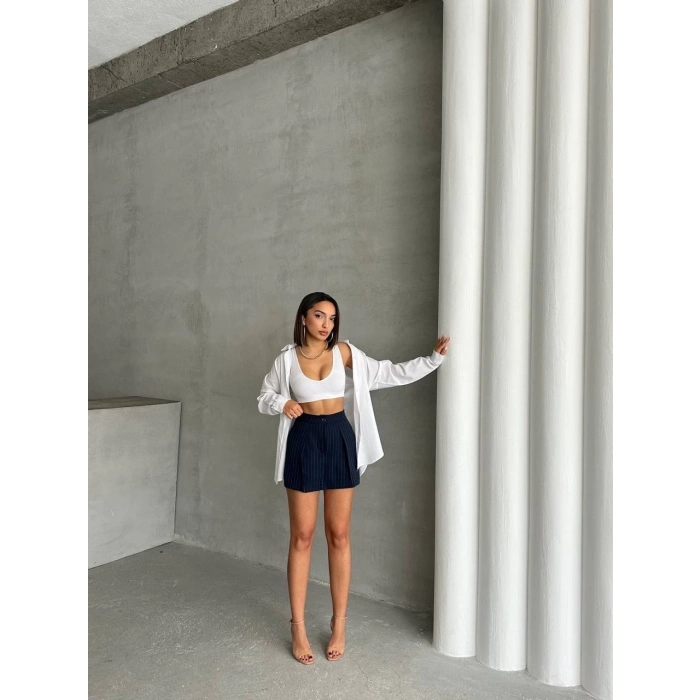 TAVSİYE EDİLEN GÜVENLİ SATICI Çizgili şort etek