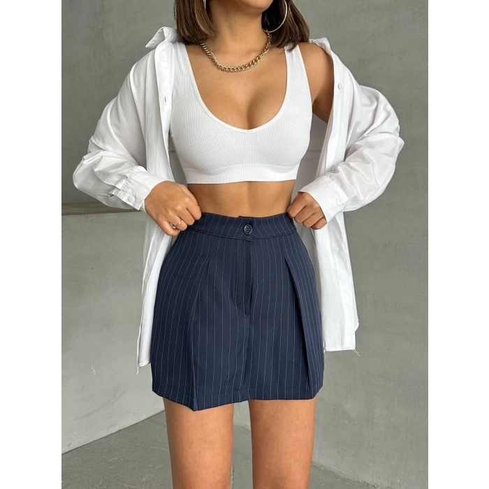 TAVSİYE EDİLEN GÜVENLİ SATICI Çizgili şort etek