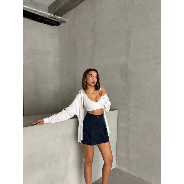 TAVSİYE EDİLEN GÜVENLİ SATICI Çizgili şort etek