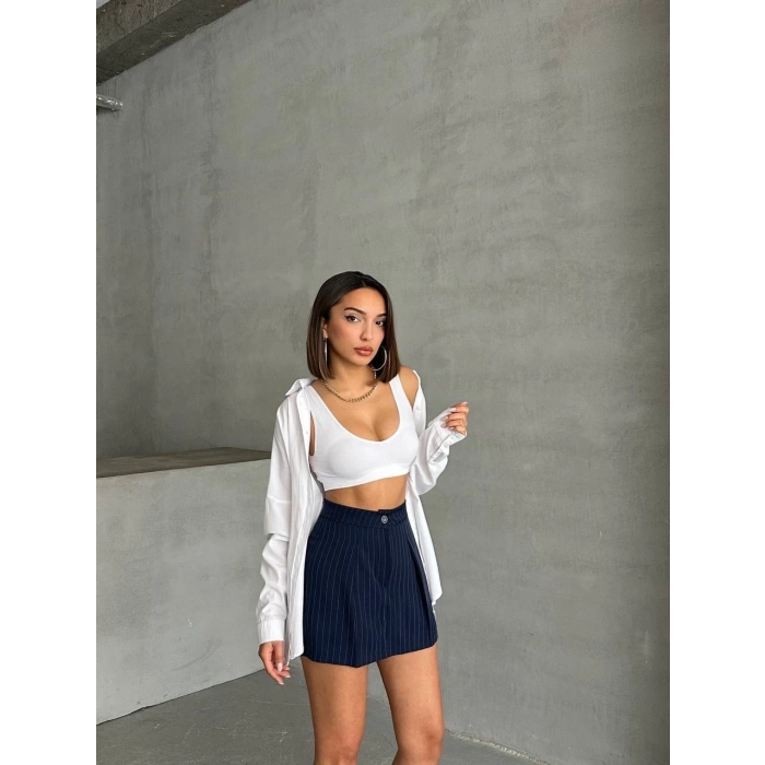 TAVSİYE EDİLEN GÜVENLİ SATICI Çizgili şort etek
