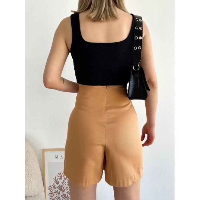 TAVSİYE EDİLEN GÜVENLİ SATICI Dört çıtçıtlı Gabardin şort etek s249001