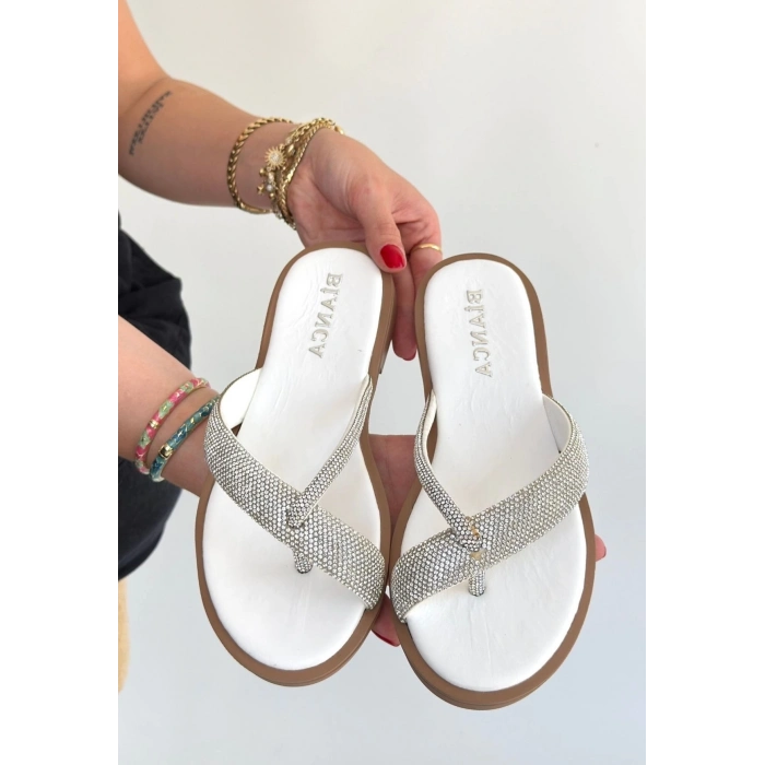 TAVSİYE EDİLEN GÜVENLİ SATICI Eday Gümüş Boncuk İşlemeli Terlik