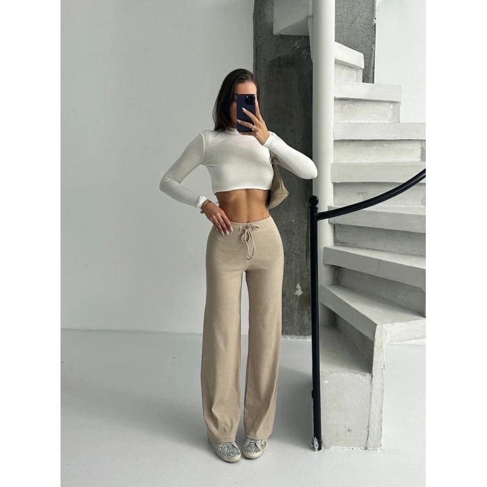 TAVSİYE EDİLEN GÜVENLİ SATICI Fit comfort bej salaş pantolon A6011