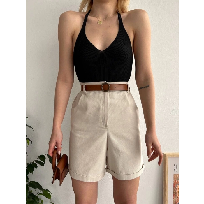 TAVSİYE EDİLEN GÜVENLİ SATICI Gabardin kumaş şort