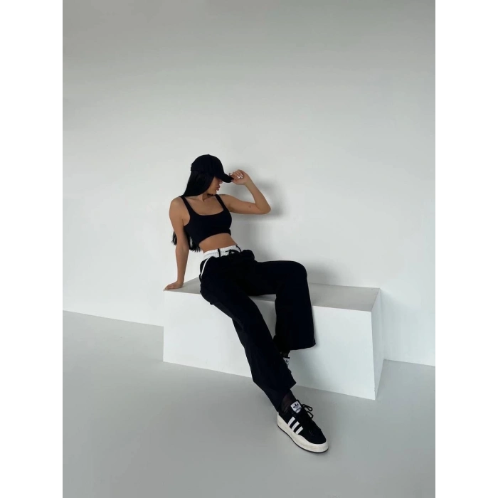 TAVSİYE EDİLEN GÜVENLİ SATICI Garnili bol paça pantolon