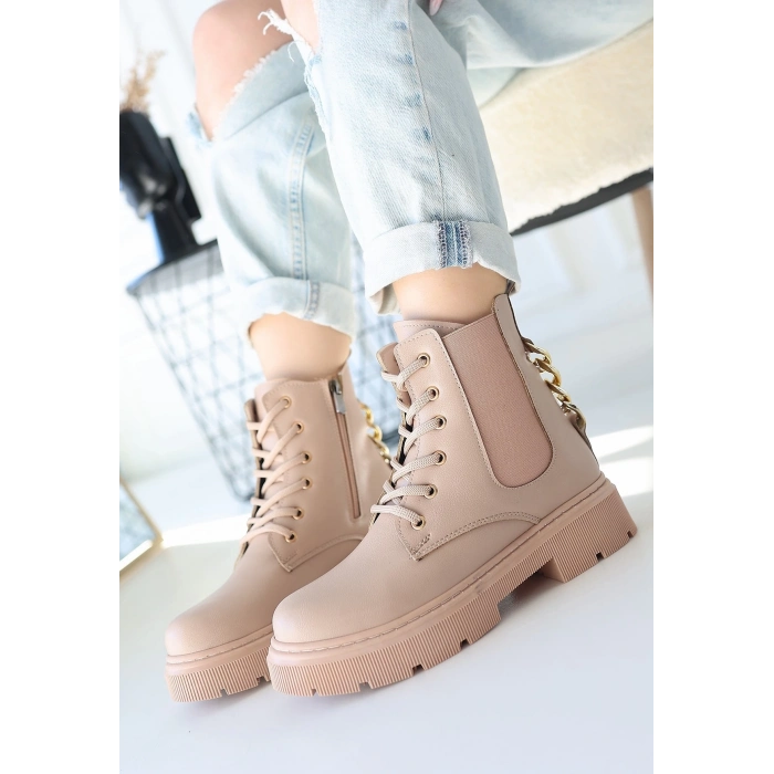 TAVSİYE EDİLEN GÜVENLİ SATICI Harte Nude Cilt Bağcıklı Bot