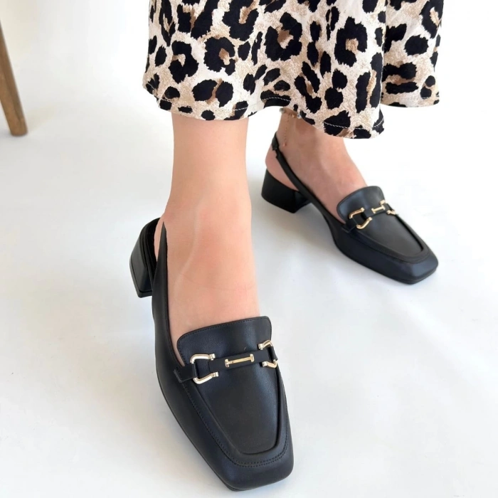 TAVSİYE EDİLEN GÜVENLİ SATICI Joone Siyah Cilt Topuklu Ayakkabı