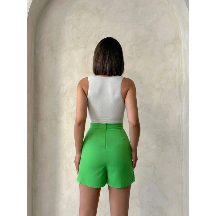 TAVSİYE EDİLEN GÜVENLİ SATICI Kapaklı şort etek yeşil s24901
