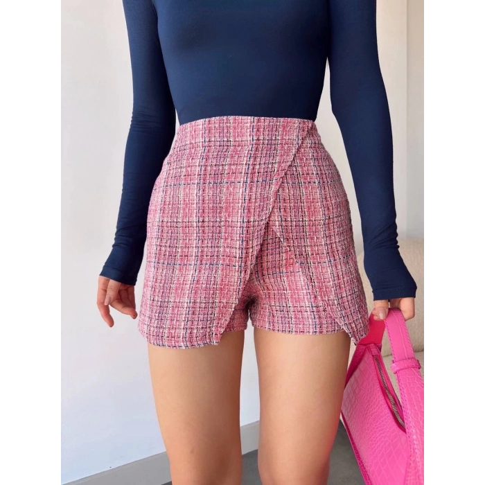 TAVSİYE EDİLEN GÜVENLİ SATICI Kapaklı tüvit şort etek kırmızı