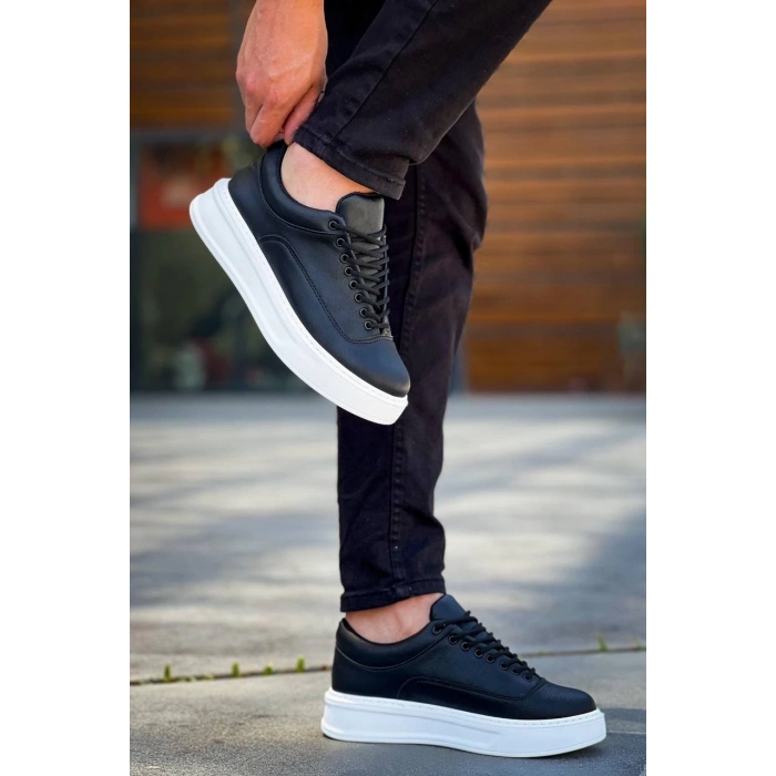 TAVSİYE EDİLEN GÜVENLİ SATICI KB-005 Kuback Siyah Cilt Bağcıklı  Günlük Erkek  Ayakkabı