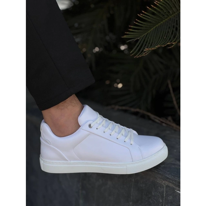 TAVSİYE EDİLEN GÜVENLİ SATICI KB-BX1  Kuback Beyaz Cilt Yüksek Beyaz Taban Günlük Erkek Ayakkabı
