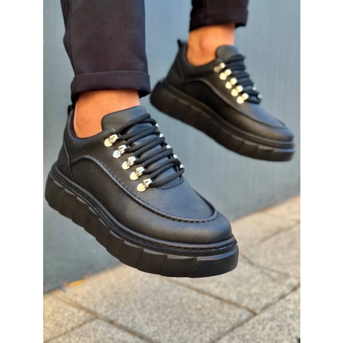 TAVSİYE EDİLEN GÜVENLİ SATICI KB-X10 Kuback Kömür Cilt Yüksek Taban Günlük Spor Ayakkabı