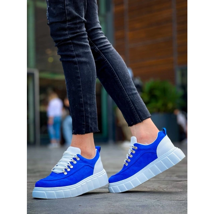 TAVSİYE EDİLEN GÜVENLİ SATICI KB-X10 Kuback Sax Süet Beyaz Yüksek Taban Günlük Spor Ayakkabı