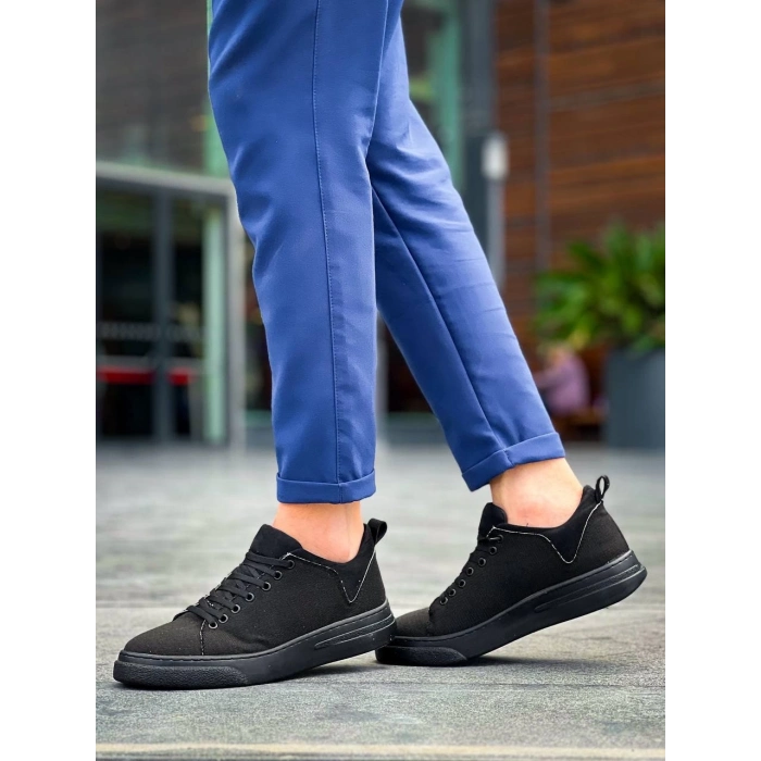 TAVSİYE EDİLEN GÜVENLİ SATICI KB-X204 Kuback Siyah Keten Siyah Yüksek Taban Günlük Erkek Spor Ayakkabı