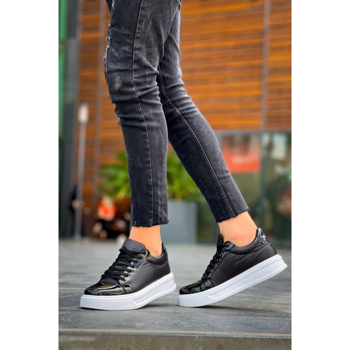 TAVSİYE EDİLEN GÜVENLİ SATICI KB-X46 Kuback Siyah Rugan Bağcıklı  Günlük Erkek Ayakkabı