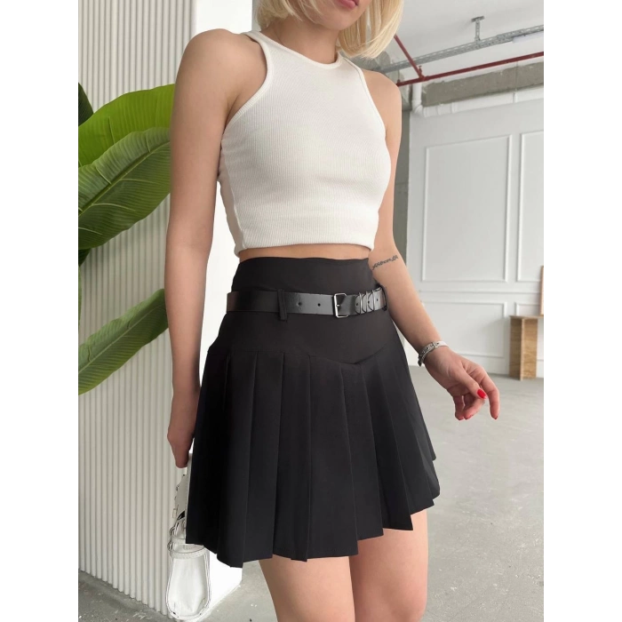 TAVSİYE EDİLEN GÜVENLİ SATICI Kemerli pikseli şort etek