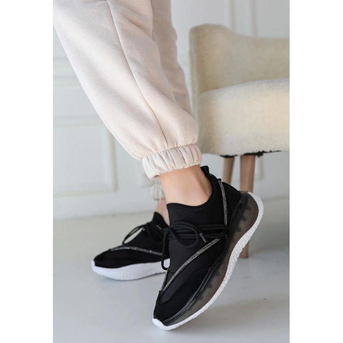 TAVSİYE EDİLEN GÜVENLİ SATICI Liney Siyah Rugan Bağcıklı Spor Ayakkabı