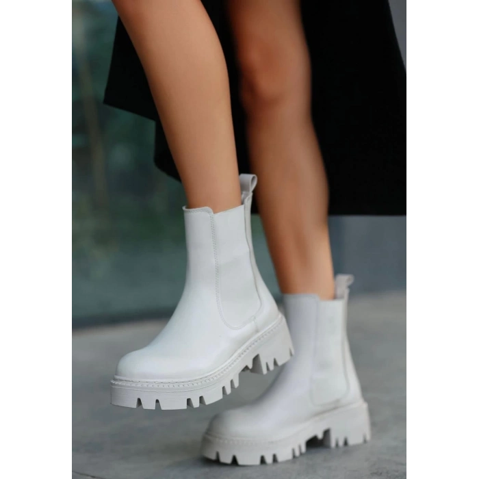 TAVSİYE EDİLEN GÜVENLİ SATICI Ninle Bej Cilt Topuklu Bot